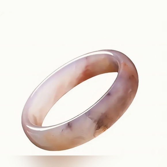 Purple Quartz Marble-Effect Bangle Bracelet Boxed Internal Diam 6.2cm/2.44inch - Picture 2 of 9